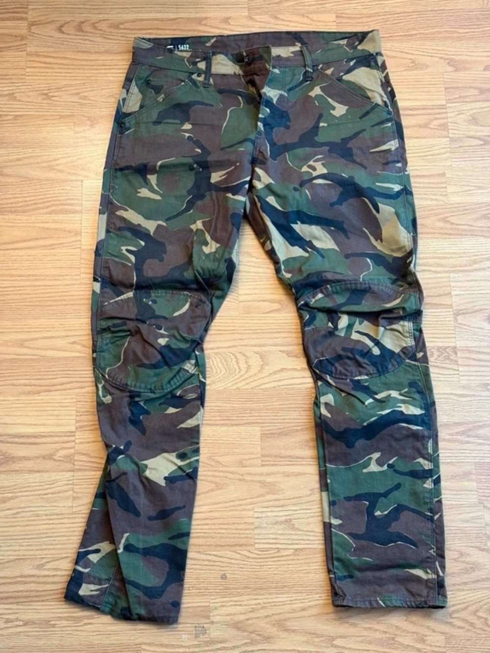 G Star RAW Camo Pants Men's Camouflage Cargo Pants - Green